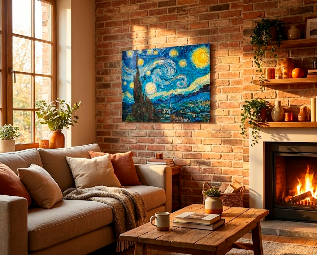 Mosaico Paisagem - Noite Estrelada aplicado